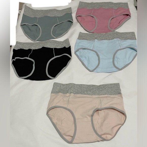 5pcs Sz M  Women's Cotton Elastic Underwear Comfortable Mid-Waist Panties - Picture 2 of 3